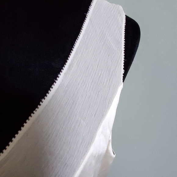 Express- NWT- Silk Sleeveless Dress Shirt Ivory- M - Picture 3 of 7